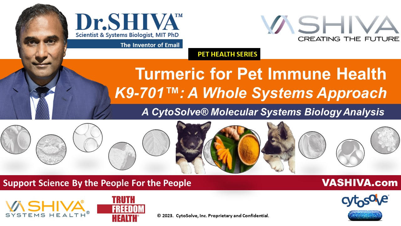 Dr.SHIVA™ LIVE – Tumeric for Pet Joint Health – K9-701™: A Whole Systems Approach