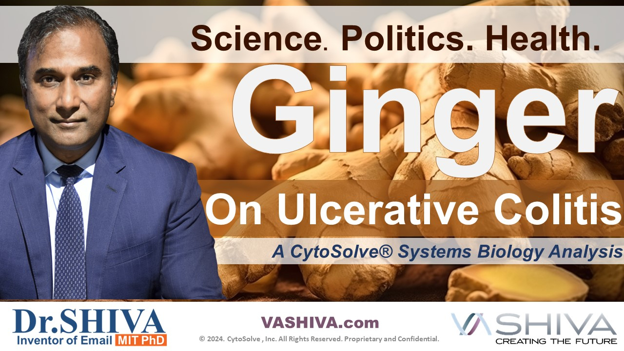 Dr.SHIVA™ LIVE: Ginger on Ulcerative Colitis @CytoSolve Systems Analysis