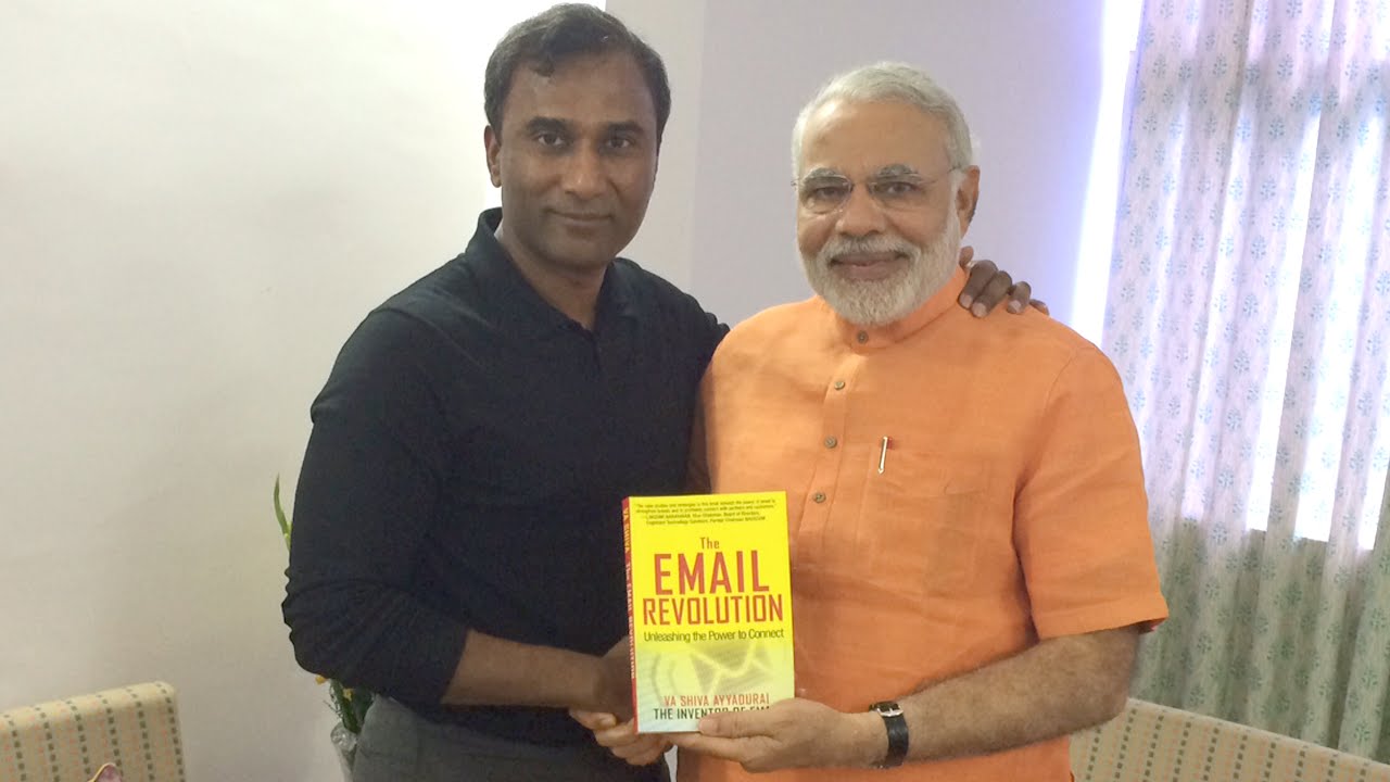 Narendra Modi with Dr. V.A. Shiva Ayyadurai on The Inventor Email