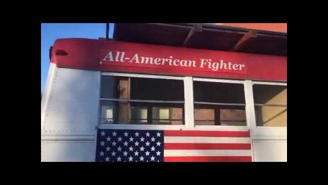 On the road to Northshore Mall to pass out flyers on a cold morning