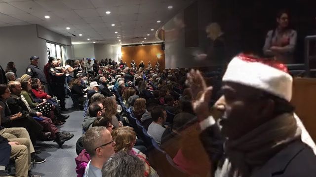 At LIVE EVENT with Senator Warren. Getting ready to ask some questions.