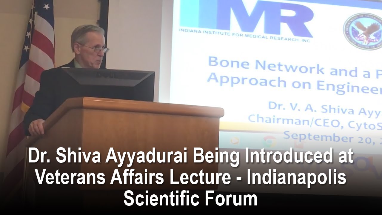 Dr. Shiva Ayyadurai Being Introduced at Veterans Affairs Lecture - Indianapolis Scientific Forum