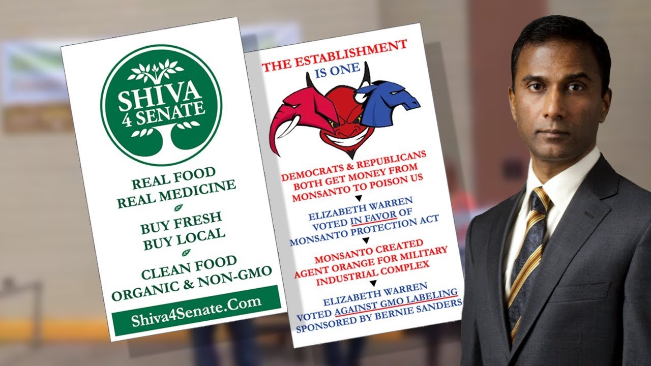 Shiva 4 Senate Campaigning at Whole Foods. Say NO to Monsanto