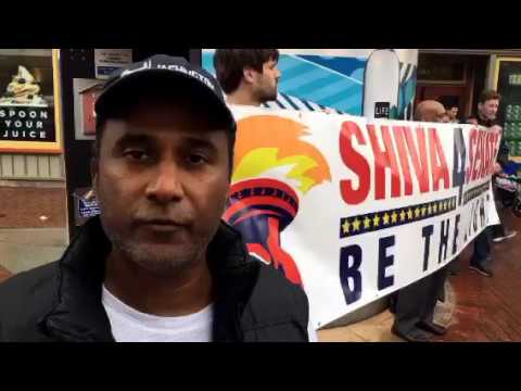 Shiva 4 Senate Team Cambridge campaigning at Harvard Square