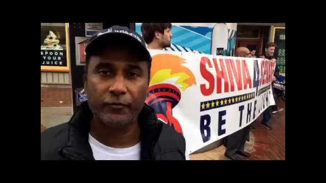 Shiva 4 Senate Team Cambridge campaigning at Harvard Square