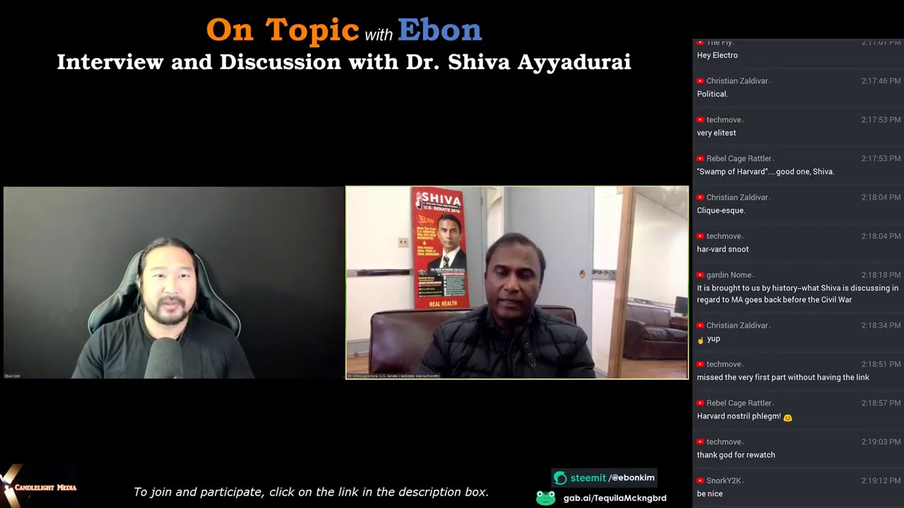 On Topic with Ebon- Interview and Discussion with Dr. Shiva Ayyadurai