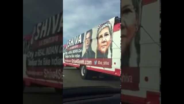 Shiva 4 Senate Campaign Bus Spotted on the Road!