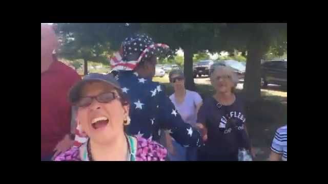Dr. Shiva Ayyadurai at the July 4th Parade in Plymouth, MA