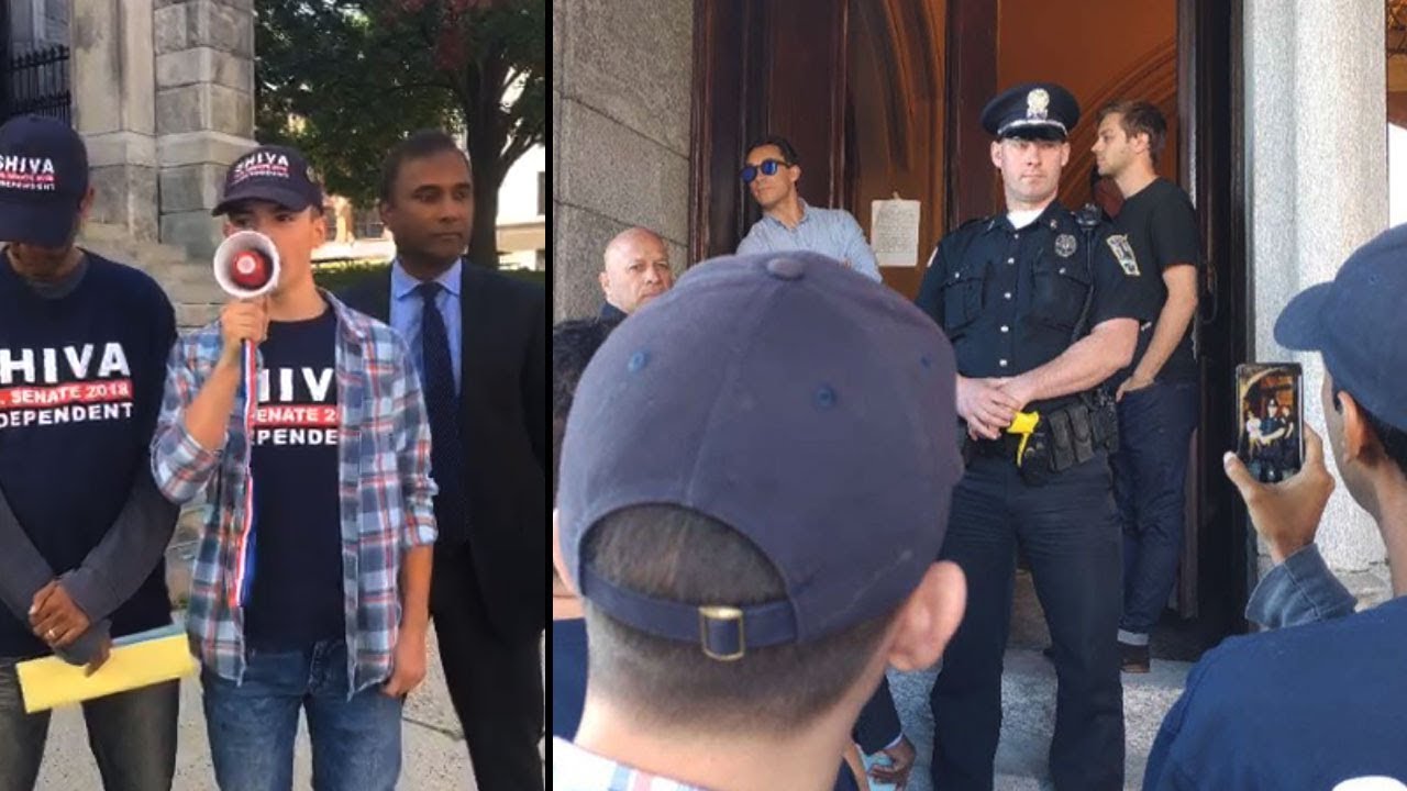 Dr. Shiva Ayyadurai at #LetShivaDebate Rally in Holyoke, MA