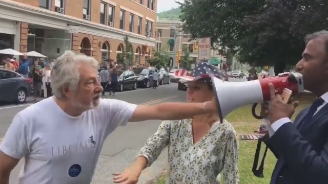 The Racist Elizabeth Warren sends a Liberal old goat to ATTACK me. Nice guy