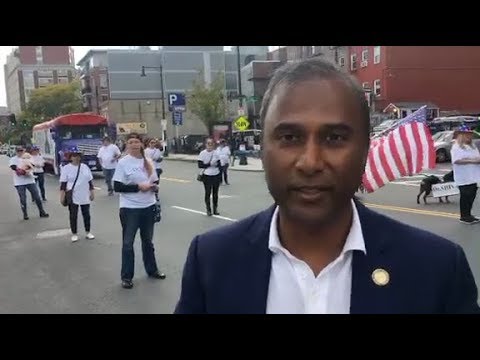 Shiva Ayyadurai at North End Columbus Day Parade 2019