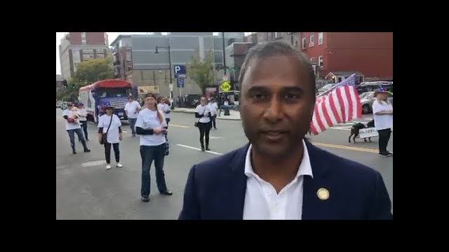 Shiva Ayyadurai at North End Columbus Day Parade 2019