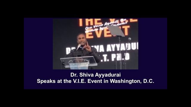 Dr. Shiva Ayyadurai Speaks at the V.I.E. Event in Washington, D.C.