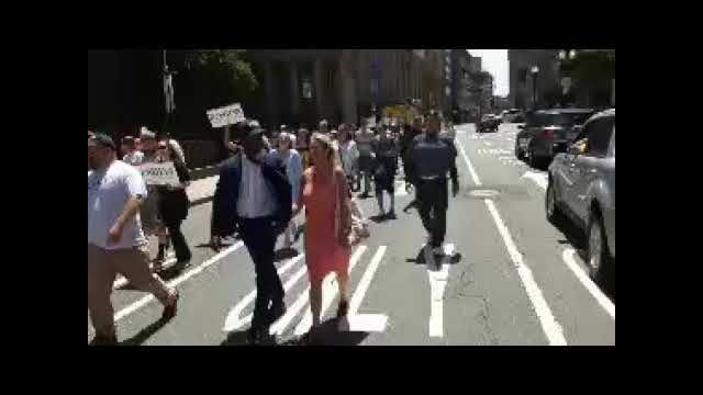 V A SHIVA Dr SHIVA LIVE March from Statehouse to JFK Building