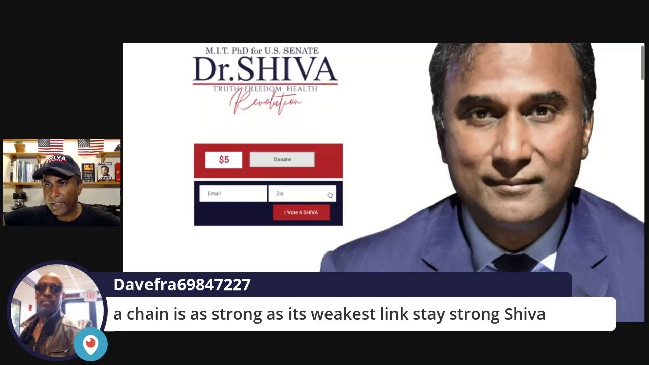 Dr.SHIVA LIVE: Why #Shiva4Senate Will Be A Death Blow to the #DeepState. Why WE MUST Win in 2020!