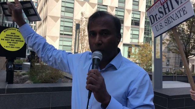 Attorney General of MA says Good day to #ElectionFraud when ambushed by Dr.SHIVA & People of MA