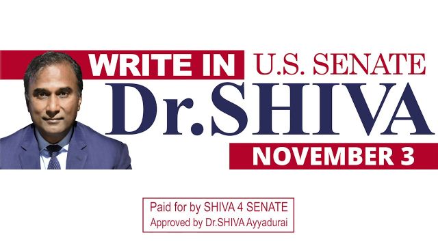 Time to FIGHT. #WriteIn Dr.SHIVA for US Senate