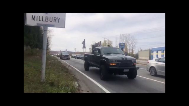 Shiva+Trump rolling rally: cars, trucks, trailers & more. WRITE IN Dr.SHIVA for US Senate.