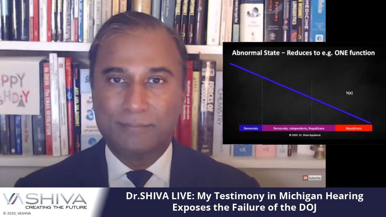 Dr.SHIVA LIVE: My Testimony in Michigan Hearing Today Exposes the Failure of the DOJ.