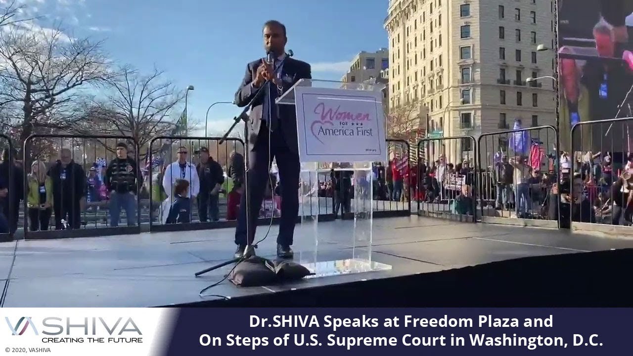 Dr.SHIVA Speaks at Freedom Plaza and On Steps of U.S. Supreme Court in Washington, D.C.