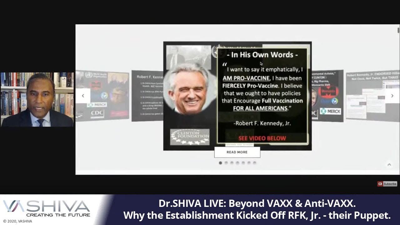 Dr.SHIVA LIVE: Beyond VAXX & Anti-VAXX. Why the Establishment Kicked Off RFK, Jr. - their Puppet.