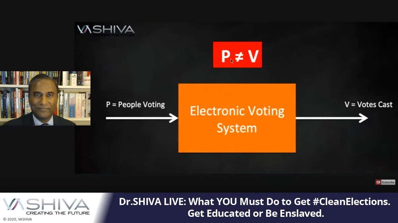 Dr.SHIVA LIVE: What YOU Must Do to Get #CleanElections. Get Educated or Be Enslaved.