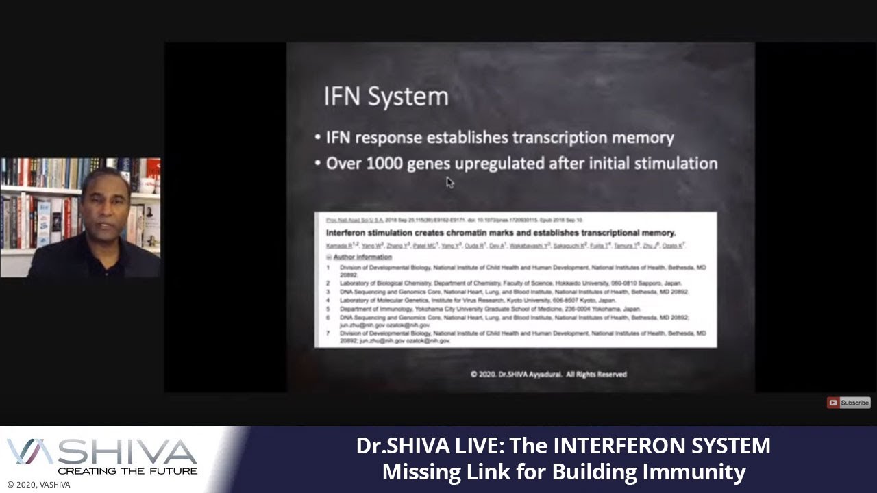 Dr.SHIVA LIVE: The INTERFERON SYSTEM - Missing Link for Building Immunity.