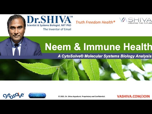 Dr.SHIVA LIVE: How Does NEEM - India Lilac Tree - Boost Immunity? A CytoSolve Systems Analysis.