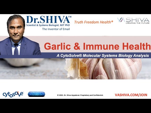 Dr.SHIVA LIVE: How Garlic Powers Your Immune System. A CytoSolve Systems Biology Analysis.