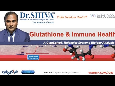 Dr.SHIVA LIVE: Why Glutathione, Master Anti-Oxidant Boosts, Immunity. A CytoSolve Systems Analysis.