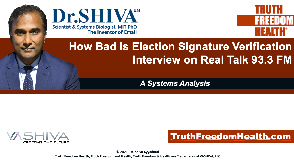 Dr. SHIVA BROADCAST: How Bad Is Election Signature Verification? Interview On Real Talk 93.3 FM
