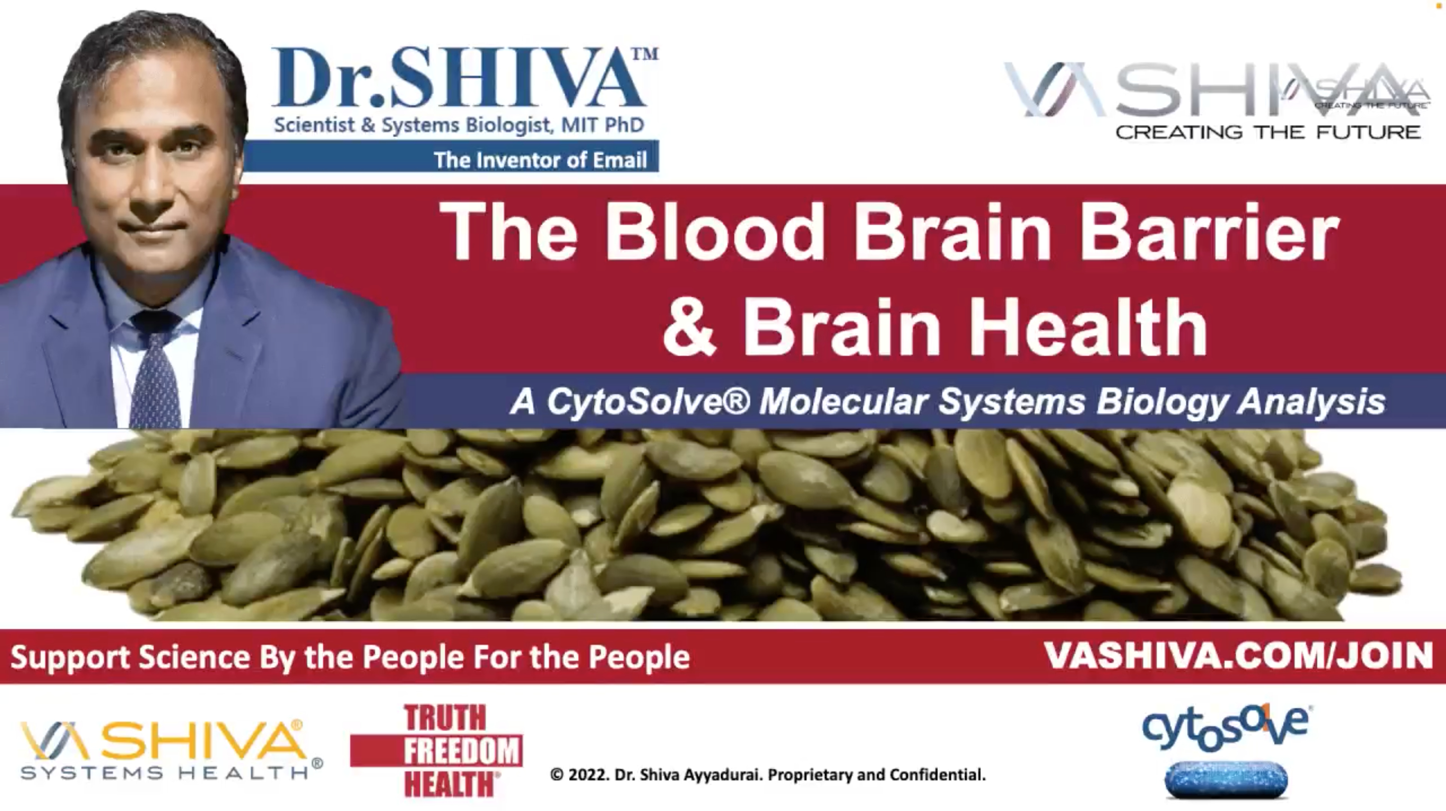 Dr.SHIVA LIVE: The Blood Brain Barrier & Brain Health. A CytoSolve® Systems Analysis.