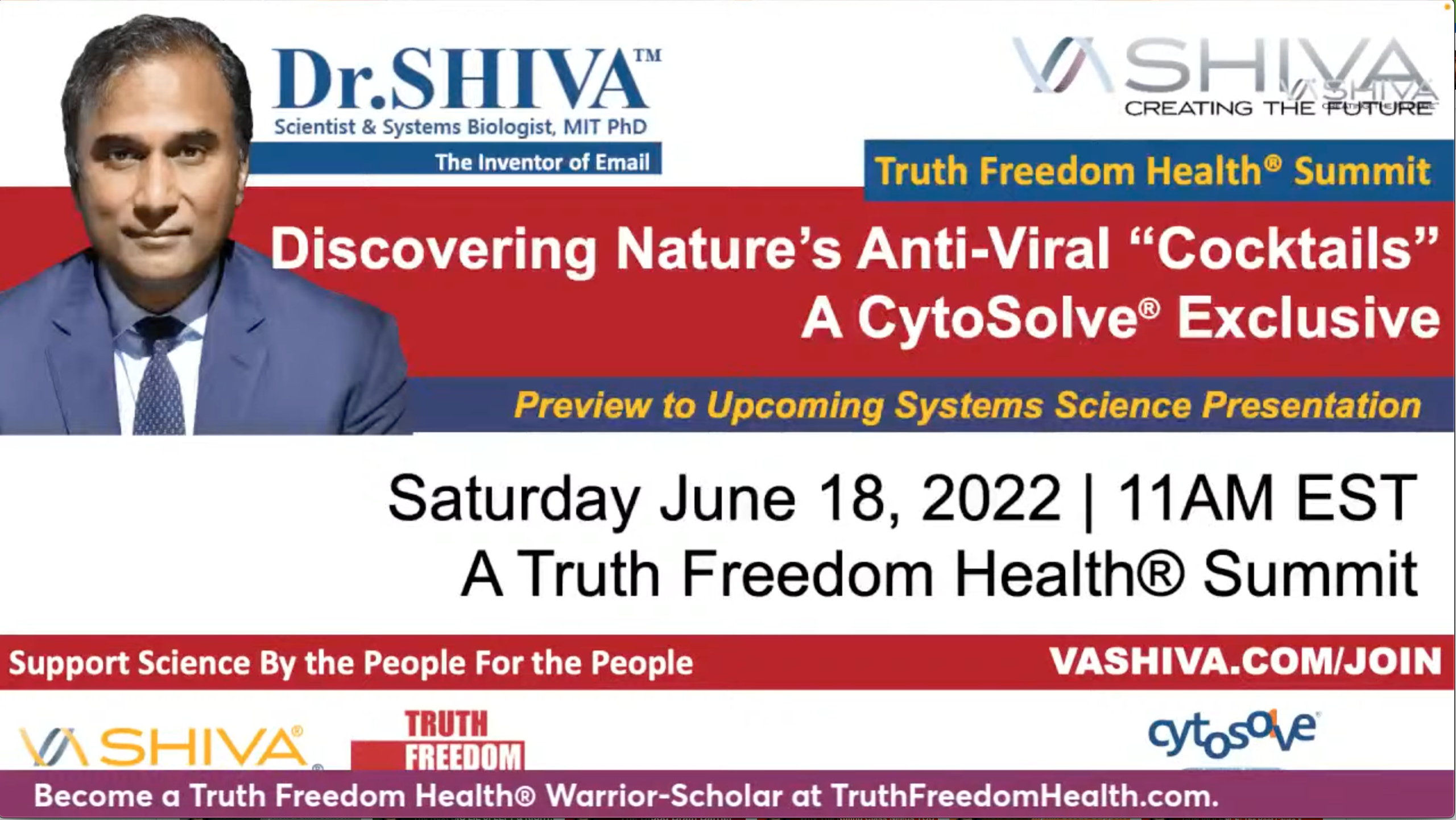 Dr.SHIVA LIVE: Discovering Nature's Anti-Viral Cocktails: A CytoSolve Exclusive.