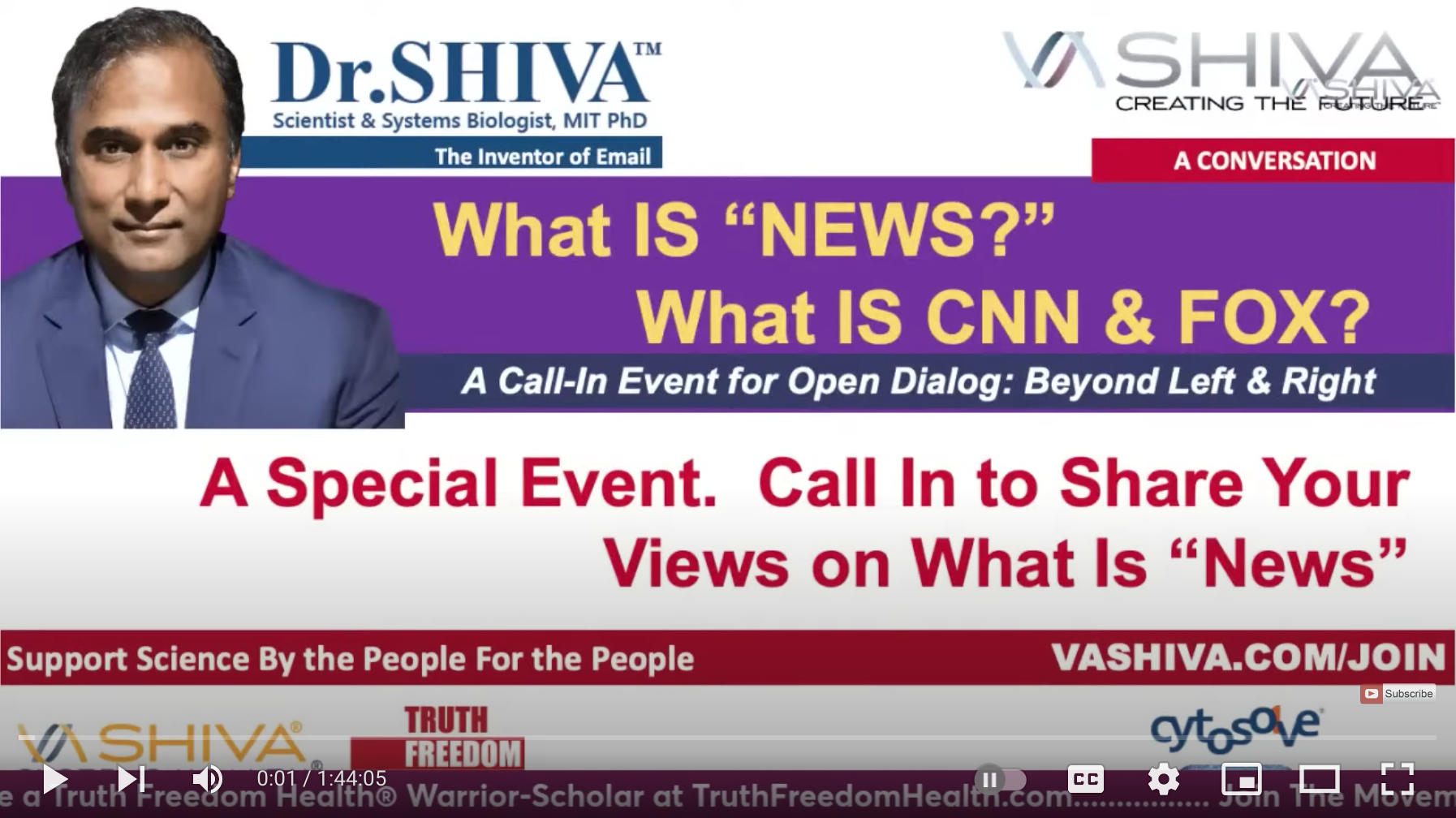 Dr.SHIVA LIVE: What IS NEWS? What IS CNN & FOX? A Conversation & CALL-IN.