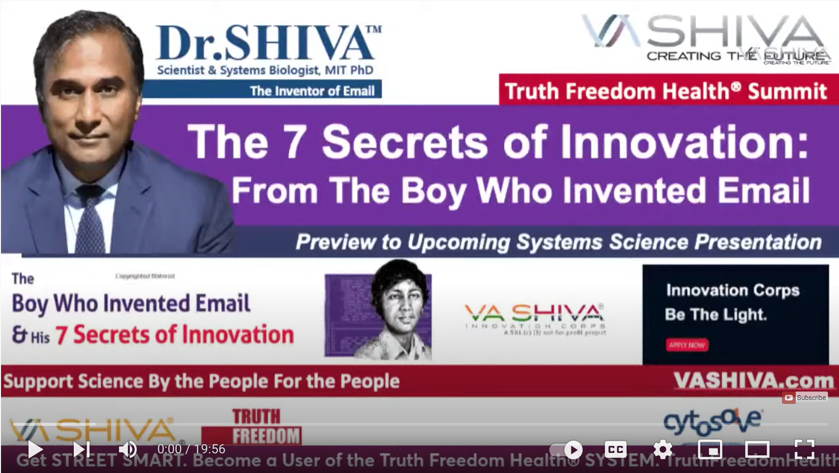 Dr.SHIVA LIVE: 7 Secrets of Innovation - Preview to Truth Freedom Health® Summit.