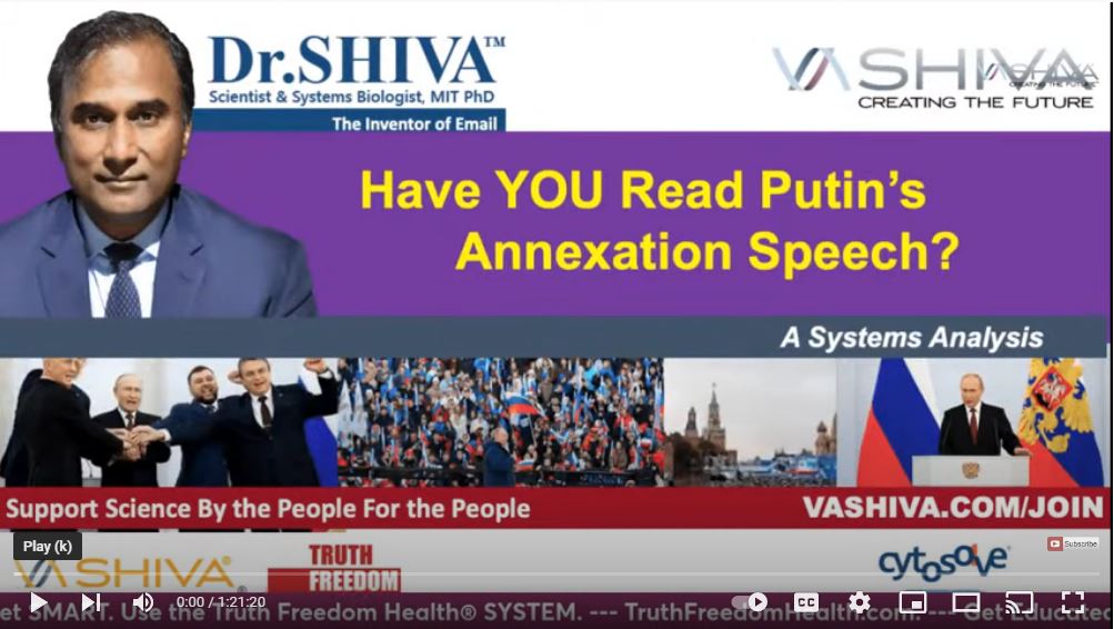 Dr.SHIVA LIVE: Have YOU Read Putin's Annexation Speech?