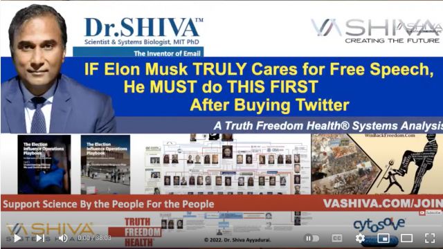 Dr.SHIVA LIVE: IF Elon Musk TRULY Cares for Free Speech, he MUST do THIS FIRST After Buying Twitter.