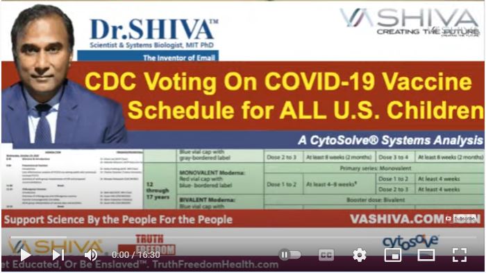 Dr.SHIVA LIVE: CDC Voting On COVID-19 Vaccine Schedule for ALL U.S. Children