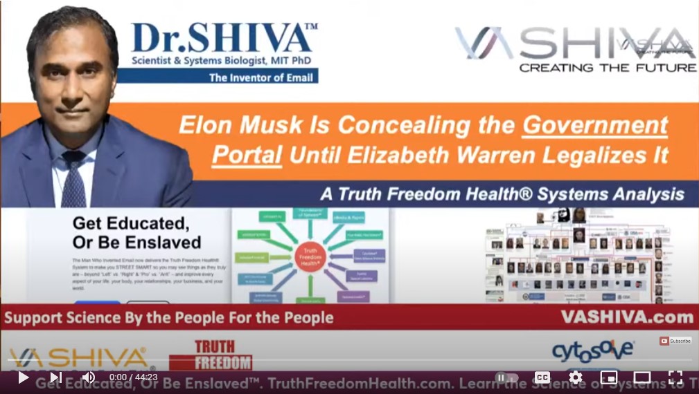 Dr. SHIVA LIVE: Elon Musk Is Concealing the Government Portal Until Elizabeth Warren Legalizes It