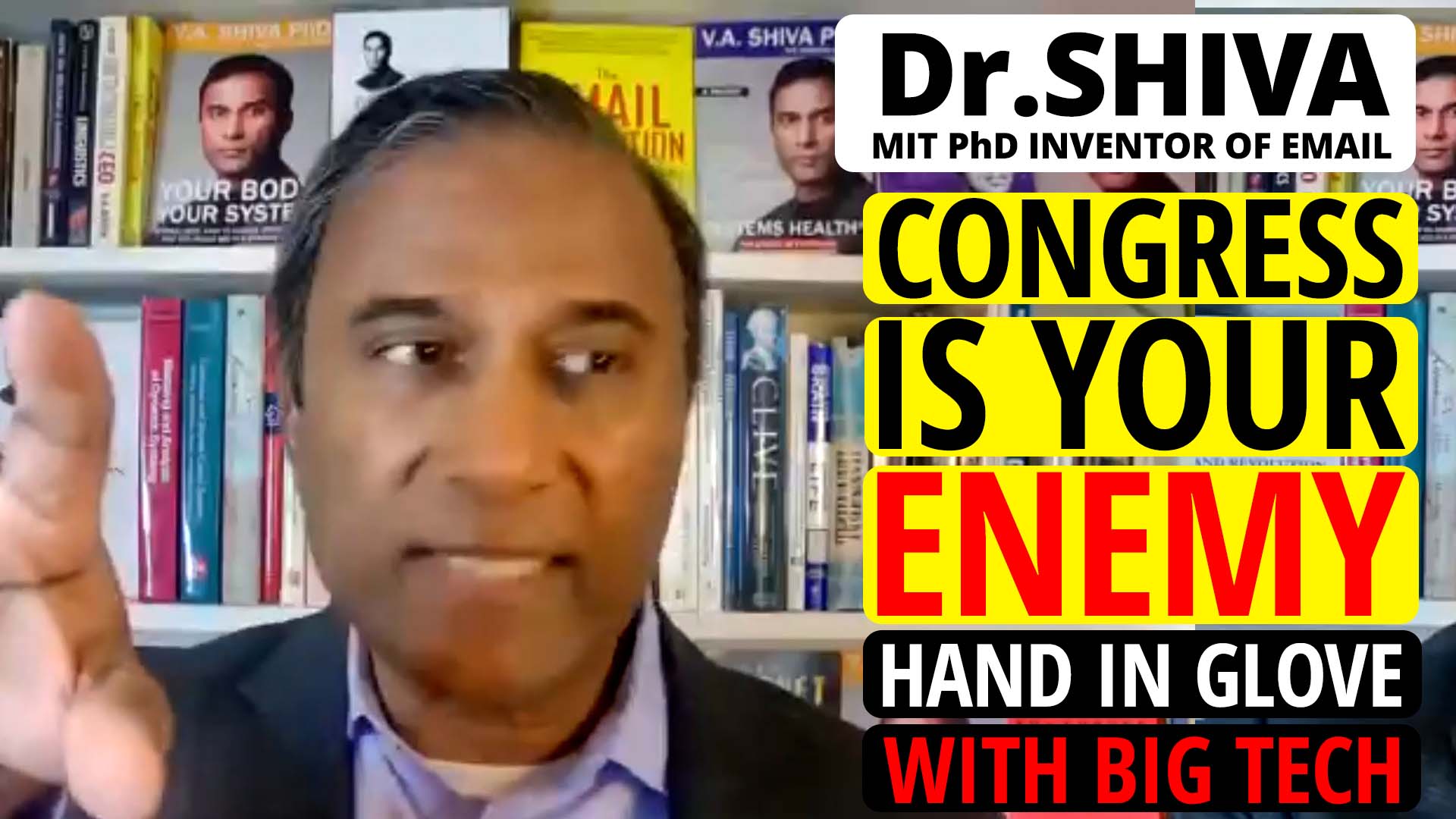 Dr.SHIVA LIVE: Congress Is Your ENEMY, Hand in Glove With Big Tech