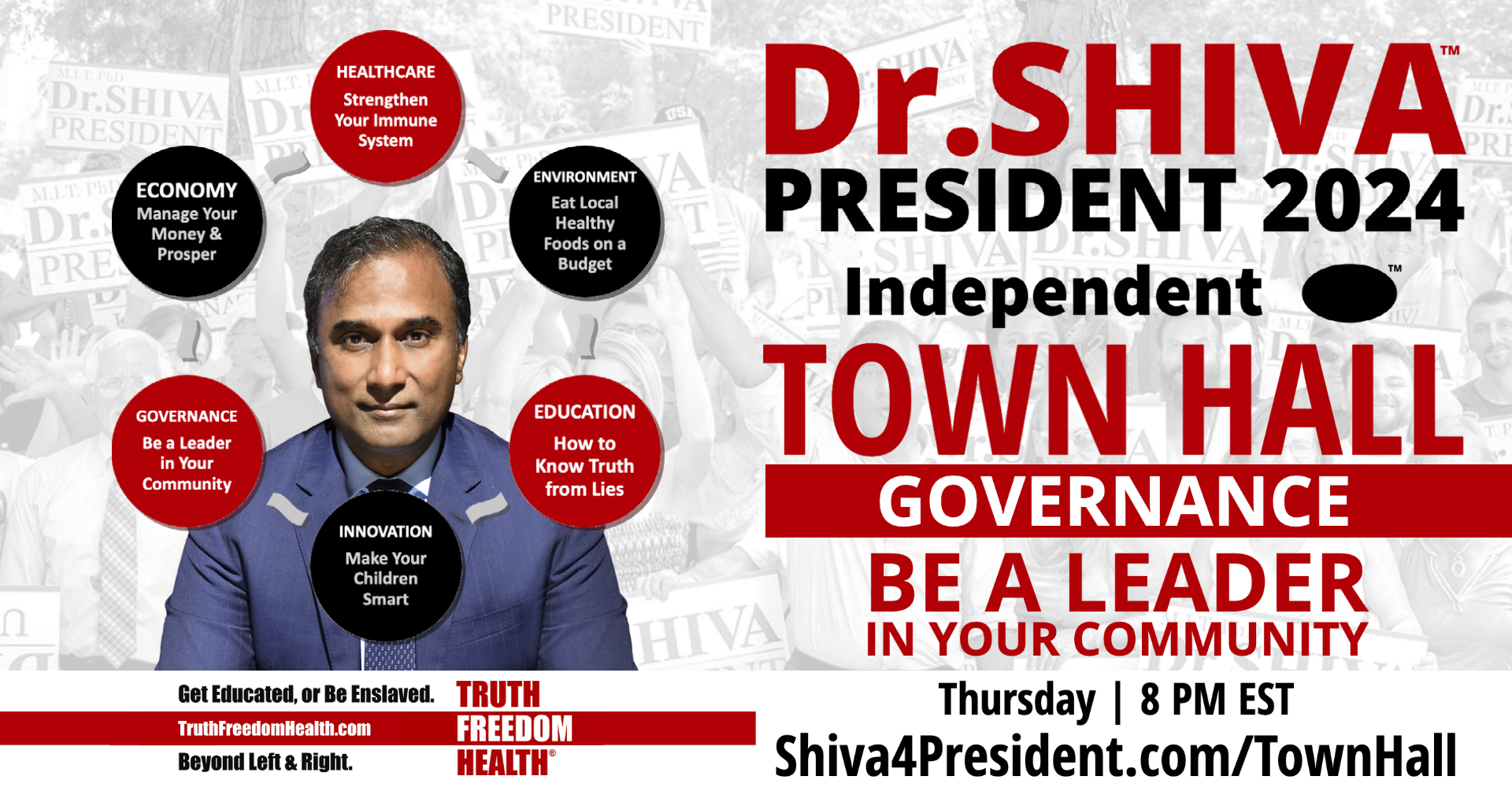 Dr.SHIVA TOWN HALL: Governance – Be A Leader In Your Community