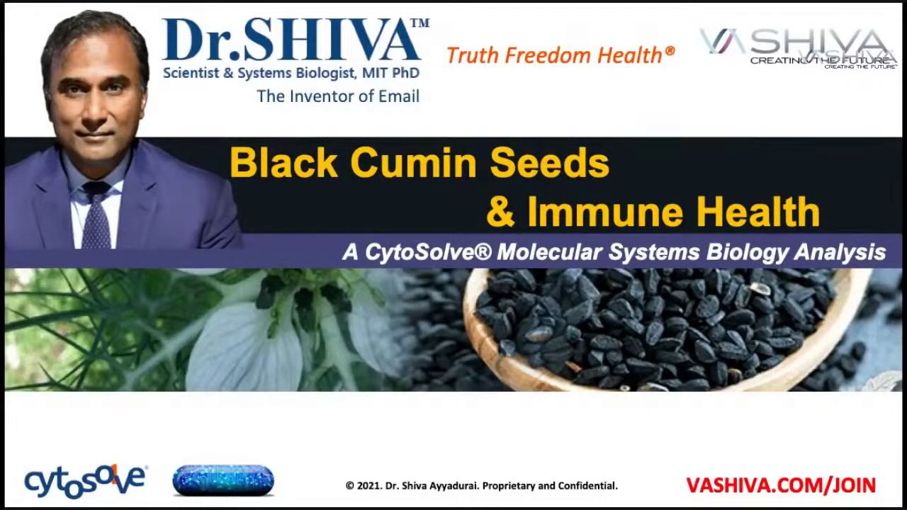 Dr.SHIVA™:Black Cumin & Immune Health @CytoSolve® Systems Analysis(5/21)