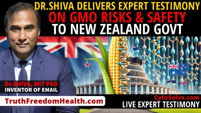 Dr.SHIVA™ LIVE Dr.SHIVA Expert Testimony on GMO Safety to New Zealand Govt