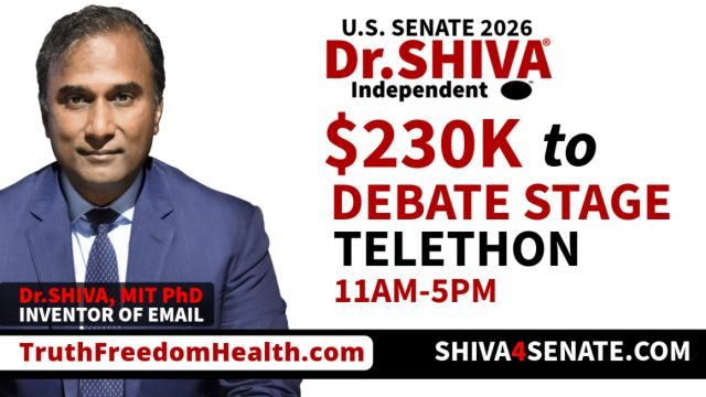 Dr.SHIVA® LIVE: $230k to Debate Stage Telethon