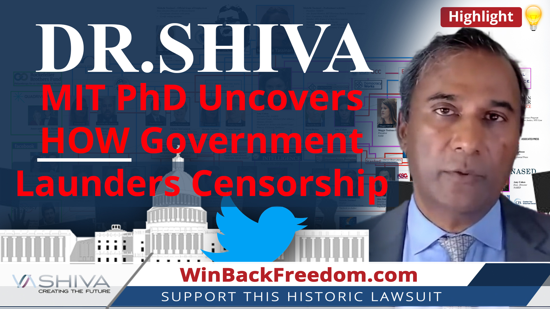 Dr.SHIVA Highlight: MIT PhD Uncovers HOW Government Launders Censorship