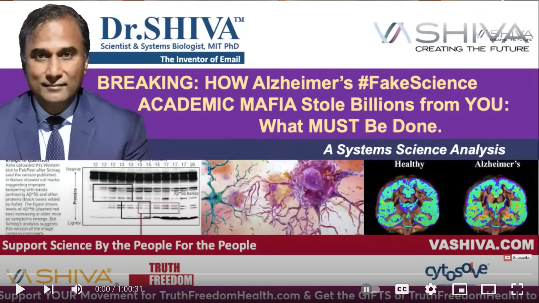 Dr.SHIVA LIVE: BREAKING - HOW Alzheimer’s #FakeScience ACADEMIC MAFIA Stole Billions. They MUST Pay.