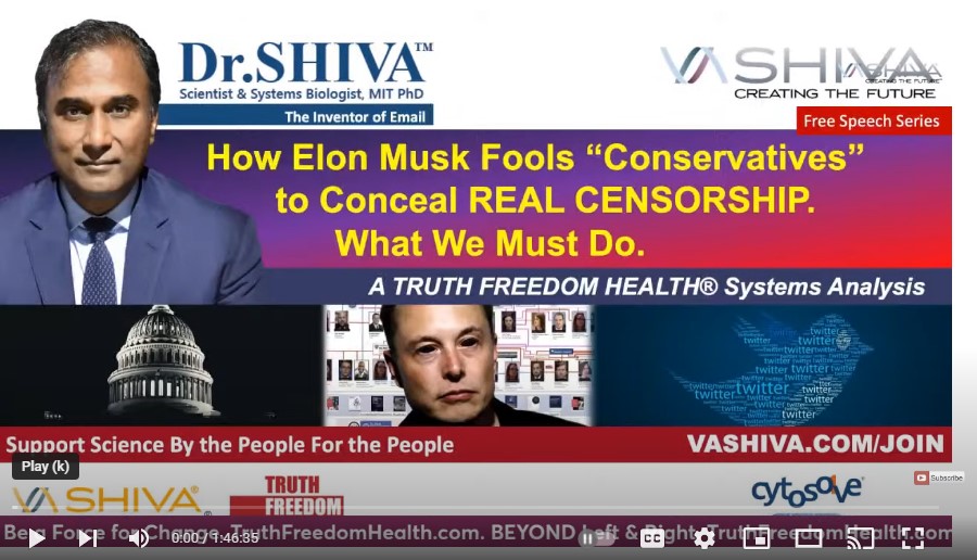 Dr.SHIVA LIVE: How Elon Musk Fools “Conservatives” to Conceal REAL CENSORSHIP. What We Must Do.