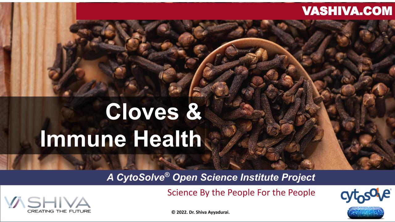 Dr.SHIVA: Cloves & Immune Health - A CytoSolve® Molecular Systems Analysis