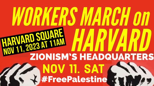 Dr-SHIVA™ LIVE - WORKERS MARCH on HARVARD Square- #FreePalestine #FreeAmerica #WorkersUnite